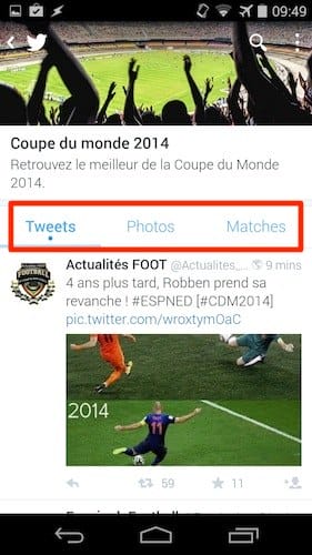 la coupe du monde twitter android