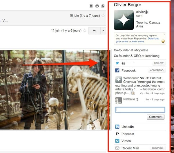 rapportive gmail les notes disparaissent