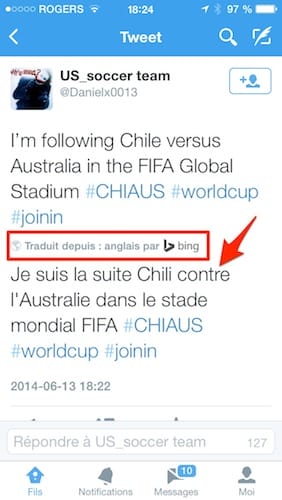 twitter traduction