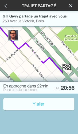 waze gps navigation partage position famille