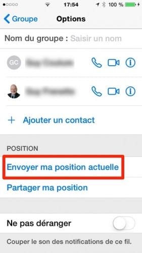 Envoyer votre position l_application Messages ios8