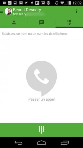hangout passer un appel voip