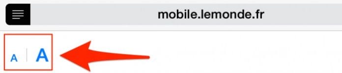 safari ios8 mode lecteur modifier police de caractere