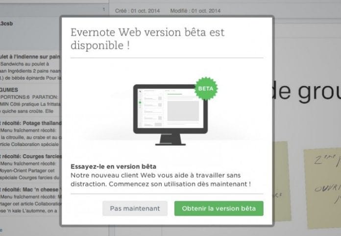 evernote web beta
