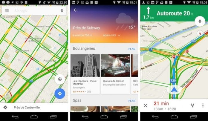 Google Maps Android et iOS navigation google maps android ios iphone uber navigation 1