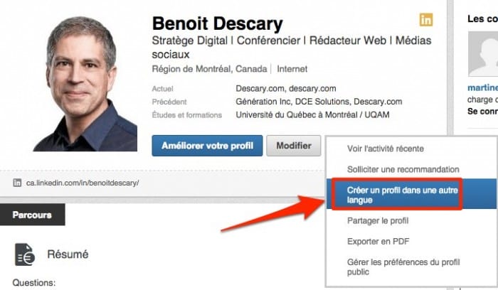 linkedin Publiez votre profil dans une autre langue linkedin Publiez votre profil dans une autre langue