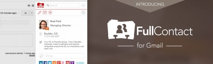 fullcontact pour gmail widget social contacts