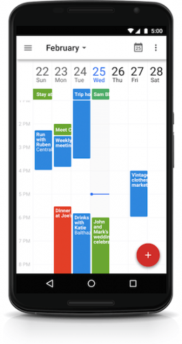 google agenda android version 5.1
