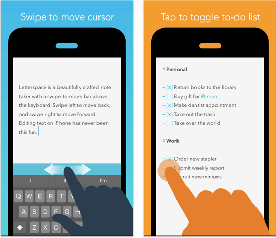 letterspace un bloc-notes iphone ipad