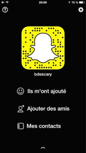 snapchat code QR pour ajouter des amis