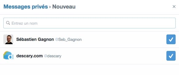 twitter creer nouveau message groupe