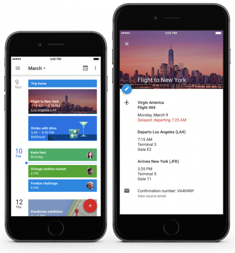 google agenda iphon