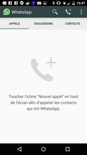 Whatsapp appel téléphoniques en VOIP