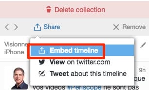 embed timeline
