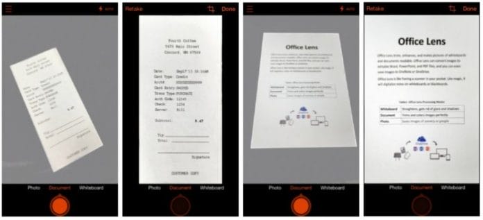 microsoft office lens pour iphone et android