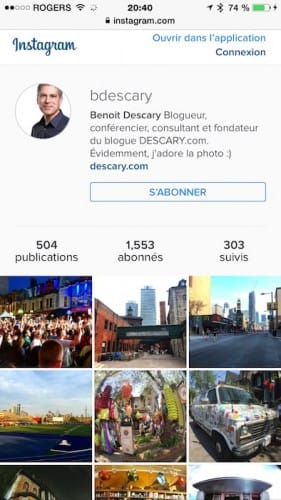 instagram version web mobile