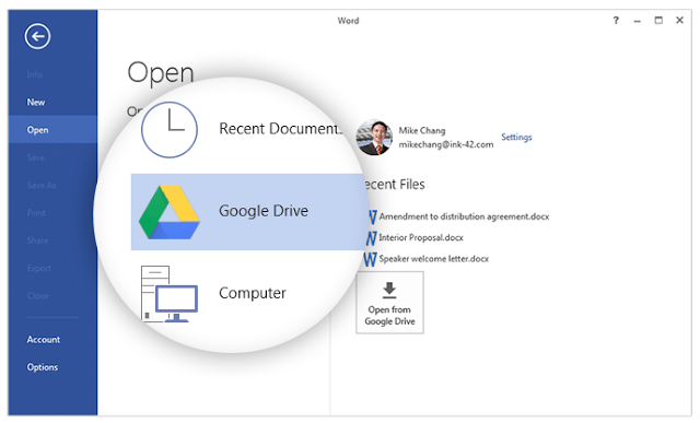 Modifiez vos fichiers Google Drive sur la suite bureautique Microsoft Office 