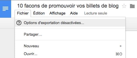 google documents partage documents