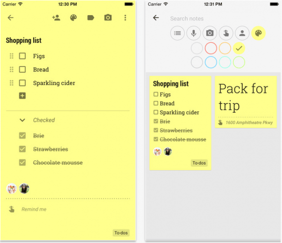 google keep iphone