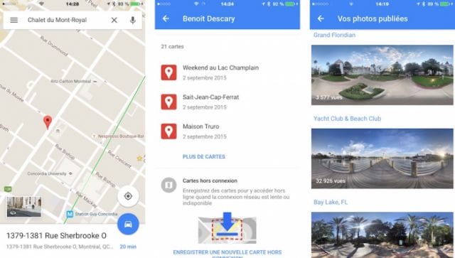 google maps pour iphone