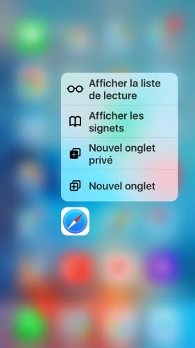 iphone 6S safari 3d touch