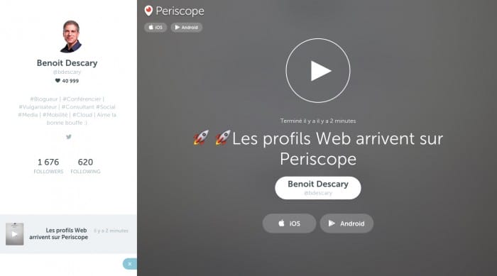 mon profil web periscope