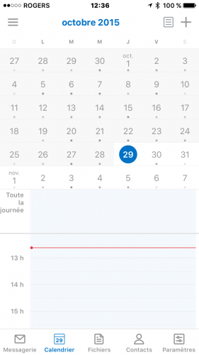 calendrier outlook iphone