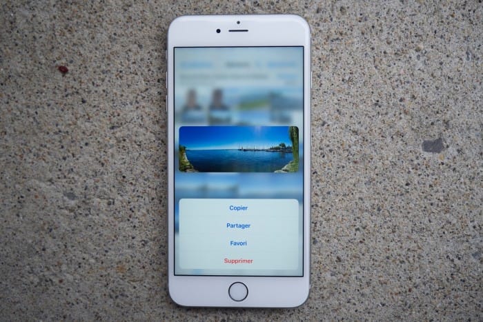iphone 6S Plus application photos 3D touch