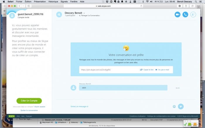 skype conversation groupe web