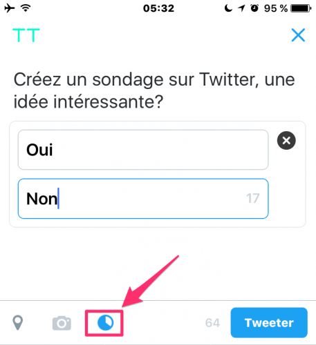 sondage twitter iphone