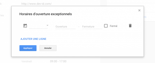 google my business horaire 1