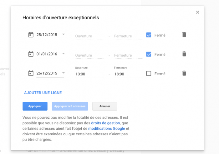 google my business horaire 1