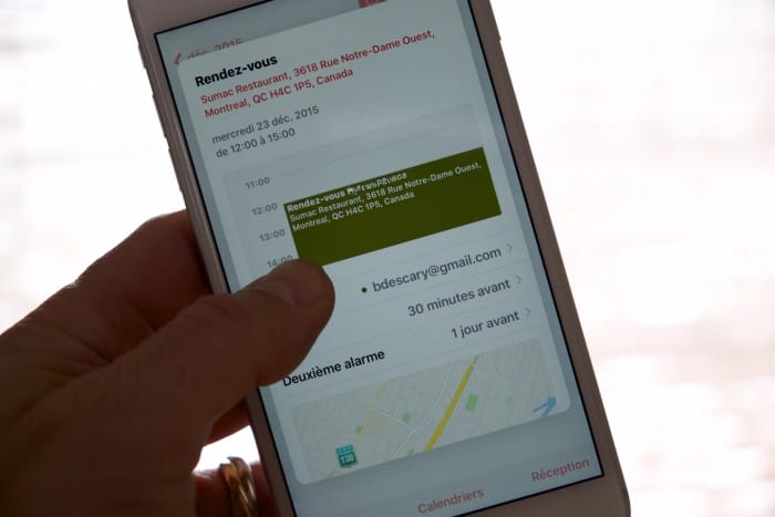 iphone 6s plus 3d touch calendrier