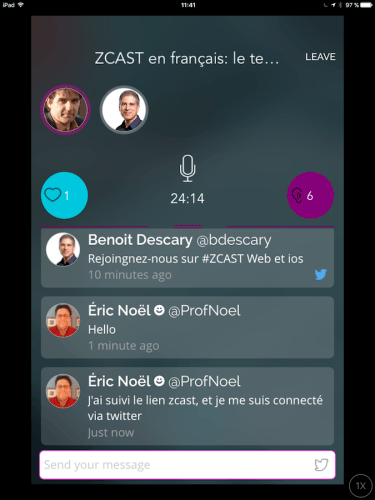 zcast ios podcast en direct live