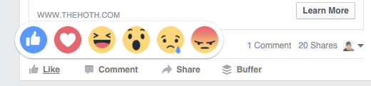 facebook emoji reactions