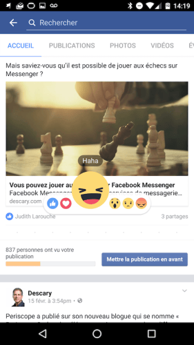 reactions facebook