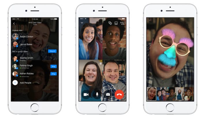 facebook messenger conversation video de groupe
