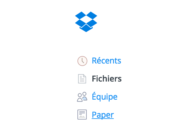 dropbox paper menu