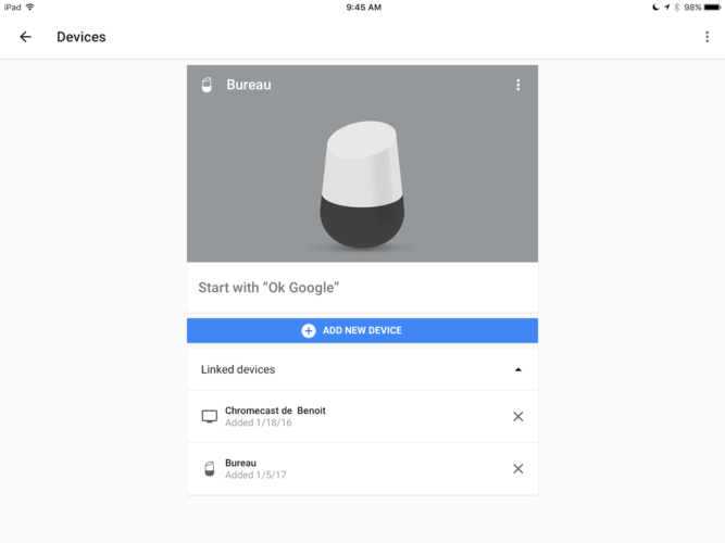 Google home ios