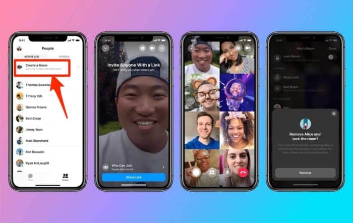 Messenger Rooms, Facebook propose des visioconférences avec 50 personnes