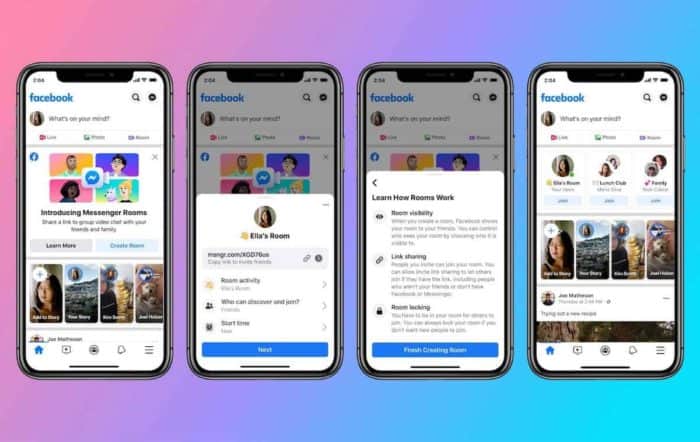 Messenger Rooms, Facebook propose des visioconférences avec 50 personnes